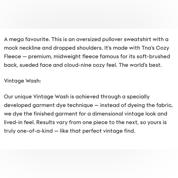 TNA Cozy Fleece Mega Mock Sweatshirt - Picture 4 of 5